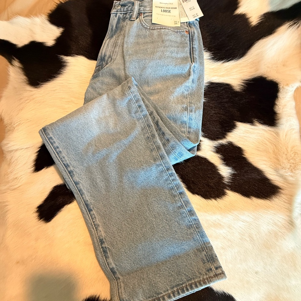 Abercrombie & Fitch Light Blue Straight Leg Jeans